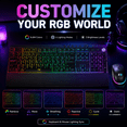 thumbnail image 2 of Seenda Wireless Gaming Keyboard and Mouse Combo, RGB Backlit Full Size Keyboard with Wrist Rest, 7200 DPI Rechargeable Mouse, 2 of 7