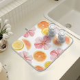 thumbnail image 4 of Yayeee Dish Drying Mat for Kitchen Counter 16" x 18" Microfiber Super Absorbent Coffee Decorative Pad, Floral Orange, 4 of 9