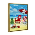 thumbnail image 4 of Stupell Industries Holiday Beach Scenery Holiday Painting Gold Floater Framed Art Print Wall Art, 17 x 21, 4 of 10
