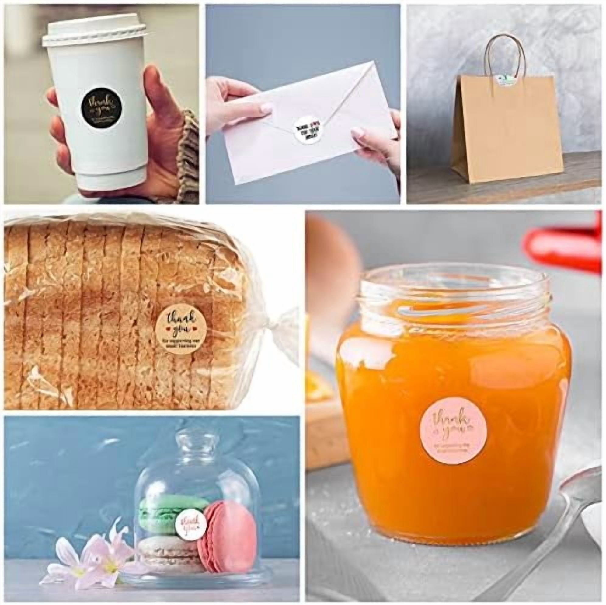 3000Pcs 1Inch Thank You Stickers, 6Rolls Thank You for Supporting My Small Business Stickers Handmand Thank You for Your Order Stickers Labels Packing Supplies for Baking Envelopes Gift Wraps Crafts