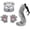 Grey, variant on FASHOFT Cat Cosplay Halloween Set Face Paws Gloves Tail Furry Animal Role Play Masquerade Party Fancy Dress Up Outfit Halloween One Size