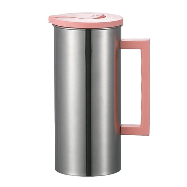 Tazas de Acero Inoxidable Hervidor de Agua Fría de Acero Inoxidable 1.6L Hervidor Doméstico, Hervidor de Bebidas de Restaurante, Hervidor de Leche, Gran Capacidad, Hervidor de Tubo Recto Conveniente C