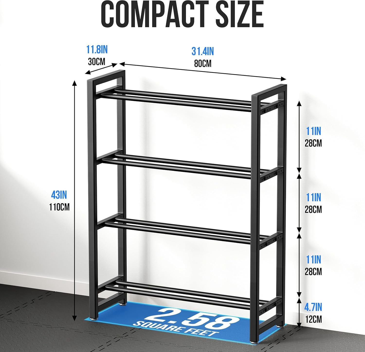 3 Tier Dumbbell Rack, Weight Rack for  Gym