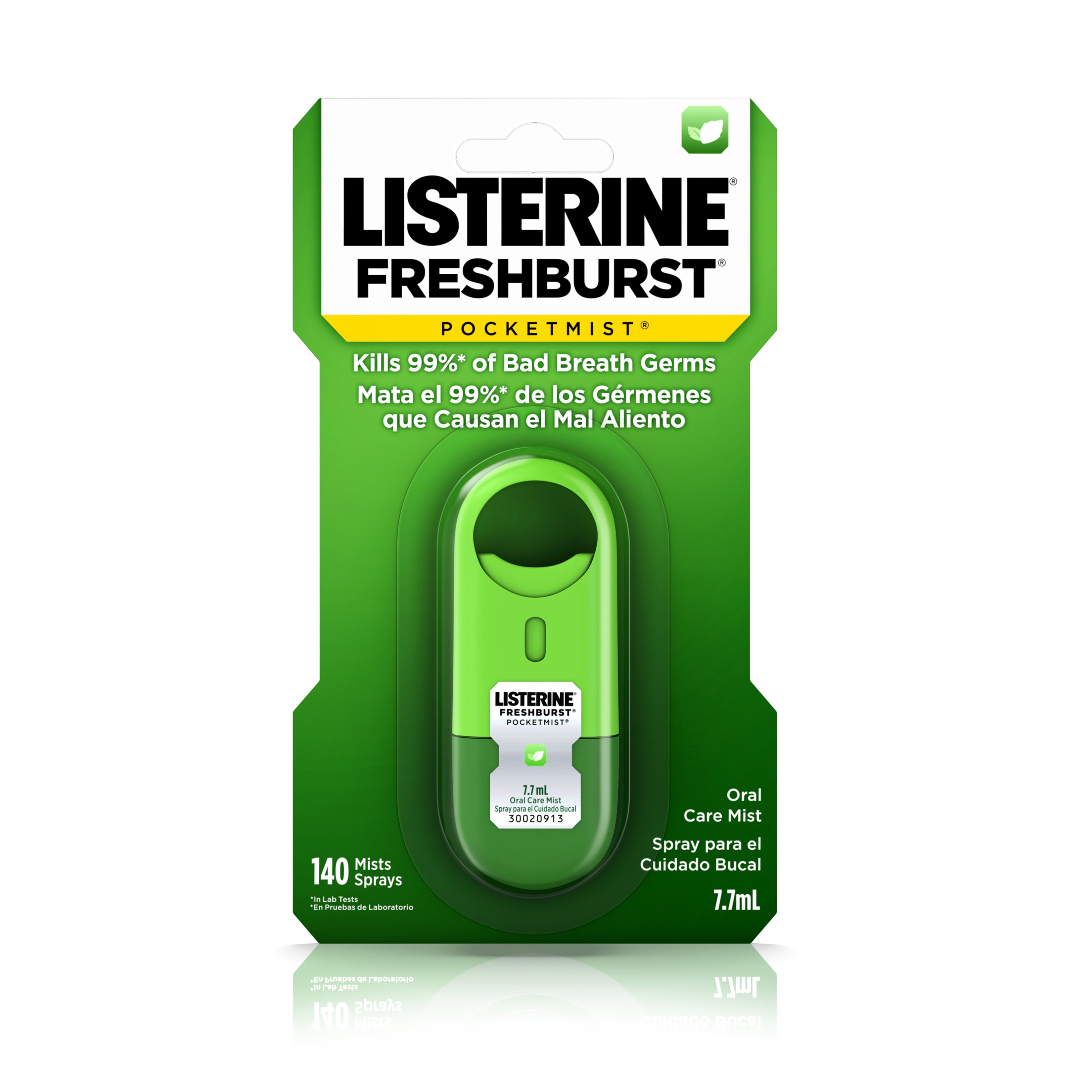 Listerine Freshburst Pocketmist Oral Care Fresh Breath Mist, 7.7 mL
