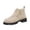 Beige, variant on Warm Suede Booties, Winter Suede Zipper Ankle Boots Warm Lug Sole Booties Daily Office Commuting Footwear Weatherproof Heavy Duty Traction Outdoor Uniform Booties, Khaki 8