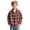 Red, variant on Coerni Boys Long Sleeve Plaid Shirt Button Down Collared Tops Soft Flannel Shirt Teen Trendy Versatile Spring Fall Clothes School Casual Daily