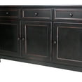 thumbnail image 3 of 3 Drawer Wooden Cabinet with 3 Doors Antique Black, 3 of 3