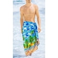 thumbnail image 2 of LA LEELA Men's Swim Bath Trunk Swimsuit Regular Surfing Swimwear Sarong Long Pareo Wrap One Size Arctic, Beach Summer Vacation Party, 2 of 4