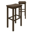 thumbnail image 3 of Now Furniture 30" Bar Stool, Set of 2 Wooden Backless Bar Height Kitchen Stool, Walnut, 3 of 8