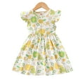 thumbnail image 2 of WOLLED 18M-6T Baby Toddler Girls Floral Cotton Dress Newborn Flutter Sleeve Casual Dress Swing Party Princess Dress Skirt, 2 of 11
