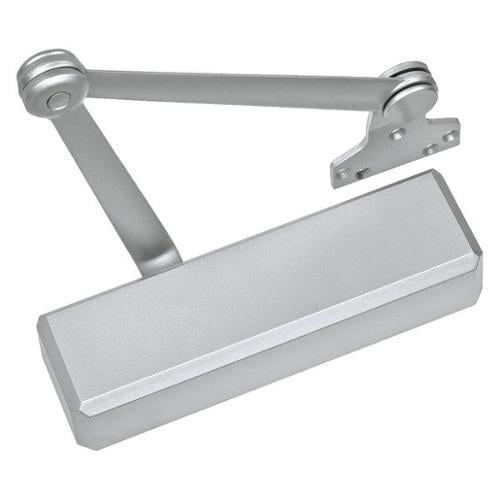 Left Handed Sex Nut Painted Aluminum Finish Stanley Commercial Hardware Commercial Extra Duty Hold Open Arm Door Closer from the QDC100 Collection