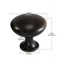 thumbnail image 2 of Rok 200-Pack Signature Contemporary Metal Knob, Oil-Rubbed Bronze, 1-3/16" Diameter, 2 of 5