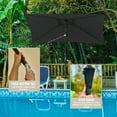 thumbnail image 6 of Wulful 6.5 ft Rectangular Outdoor Market Patio Umbrella, Gray, 6 of 6