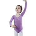 thumbnail image 2 of Miqool Kids Girls Long Sleeve Ballet Dance Leotard Gymnastics Ballroom Dancewear Active Bodysuit Shirt Tops, 2 of 5