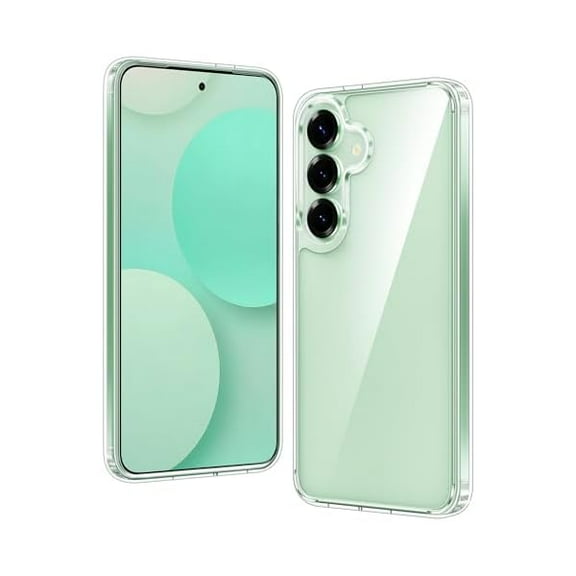 FU1999 for Samsung Galaxy S25 Case: for Galaxy S24 Case Military Grade Drop Protection Anti Yellowing Cell Phone Cover - Rugged Shockproof Protective Bumper Transparent Cases(Clear)