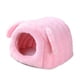 thumbnail image 4 of Cama para hámster, cueva para animales pequeños, cómoda casa para conejos de invierno, lavable y bonita. Rosa, 4 of 9