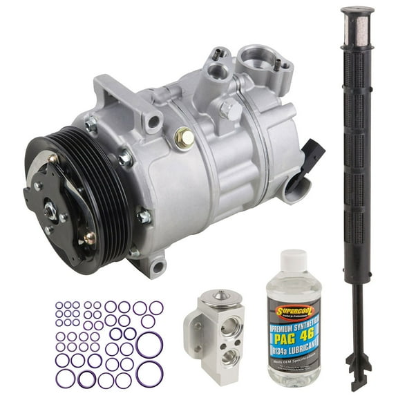 AC Compressor & A/C Kit For Volkswagen VW Passat & CC - Includes Drier Filter, Expansion Valve, PAG Oil & O-Rings - BuyAutoParts