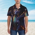 thumbnail image 4 of Lsque Rainbow Wings Majestic Dragon pattern Hawaiian Shirt for Men, Unisex Summer Beach Casual Short Sleeve Button Down Shirts-XX-Large, 4 of 9