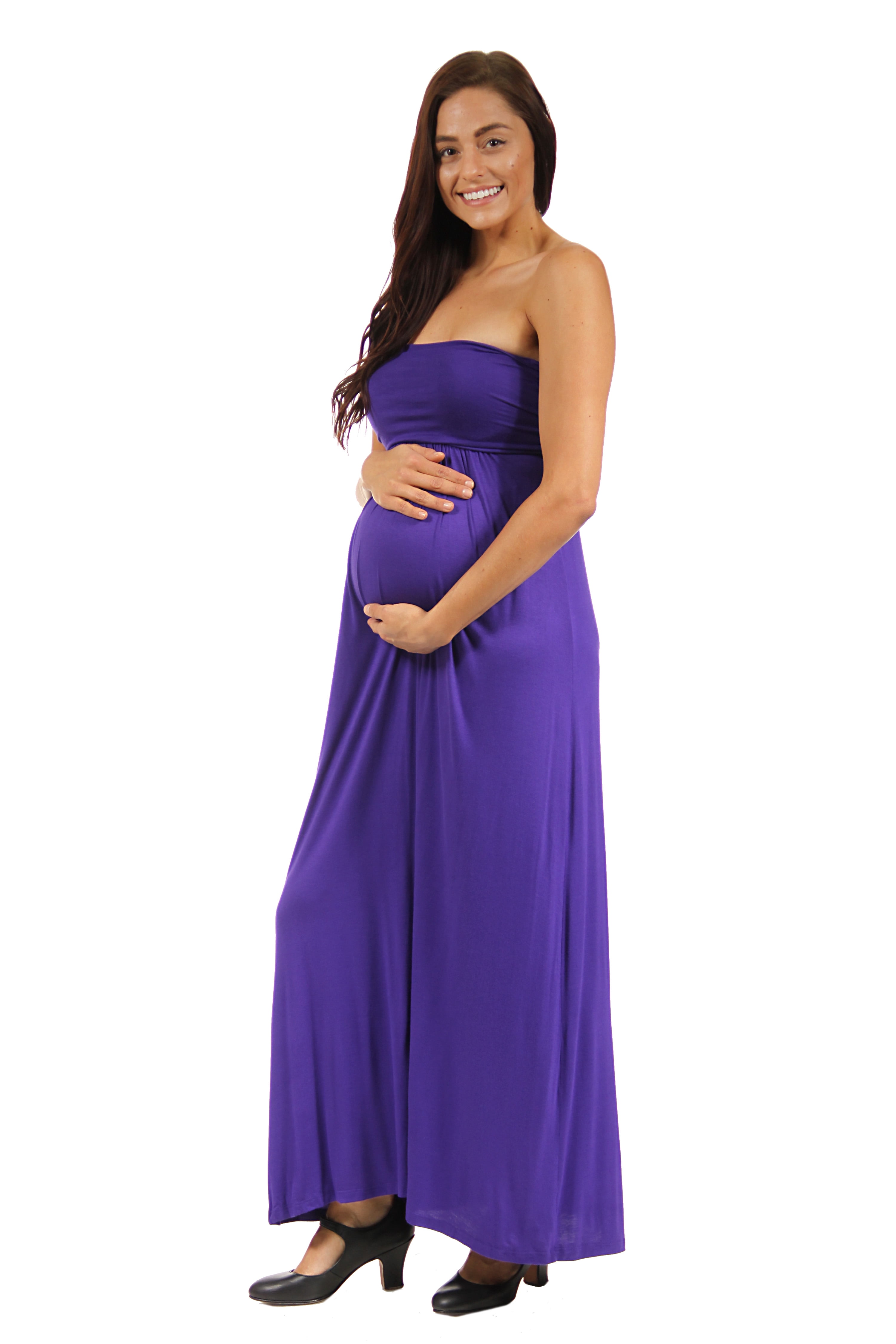 Women's Maternity Strapless Maxi Dress