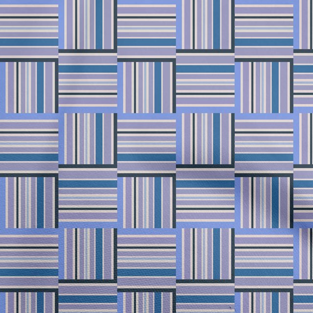 oneOone Tissu Popeline de Coton Violet Pastel Matériau de Robe Géométrique Tissu Imprimé au Mètre 42 Pouces de Large
