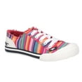 thumbnail image 1 of Rocket Dog Womens Jazzin Eden Stripe Lace Up Canvas Trainer, 1 of 4
