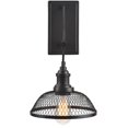 thumbnail image 4 of Aspen Creative 62093, One-Light Metal Bathroom Vanity Wall Light Fixture, 8 1/2" Wide, Transitional Design in Bronze with Metal Mesh Shade, 4 of 6