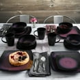 thumbnail image 2 of Gibson Home Soho Lounge Square Stoneware 16-Pieces Dinnerware Set, 2 of 12