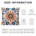 thumbnail image 5 of PIKWEEK Navy Blue Orange Boho Pillow Covers, Bohemian Ethnic Carpet Pattern Design Decorative Throw Pillows Blue Print Farmhouse Cushion Pillow Covers for Sofa Couch Outdoor Decor, 5 of 5