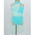 thumbnail image 3 of Sxiwei Kids Girls Ballet Lyrical Dance Dress Tutu Skirted Leotard Performance Dancewear Mint Green 14, 3 of 7