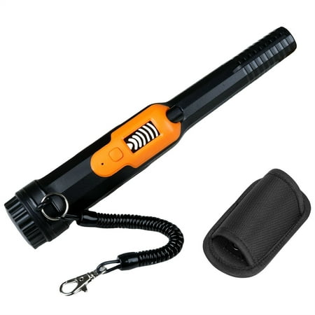 Fully Waterproof LCD Display Pinpointing Gold Metal Detector with LED Flashlight 360 Degree Searching Pinpointer IP68 Underwater to 15m/50feet Treasure Hunter for Adults and Kids Three Modes Black