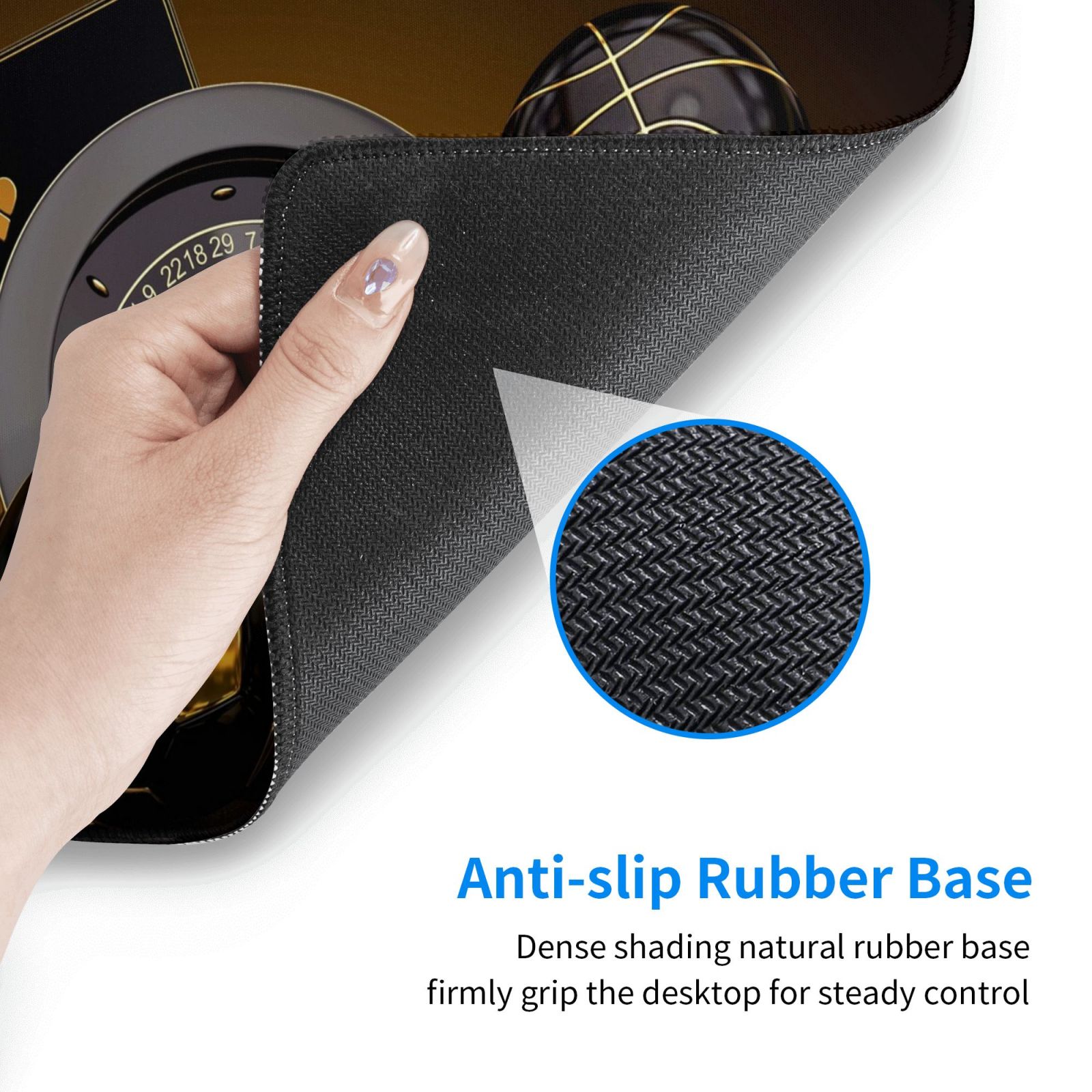 Rateoe Casino Cards Print Mouse Pad - Extended Large Gaming Mousepad,Non-Slip Stitched Edge,16x29.5 Inch
