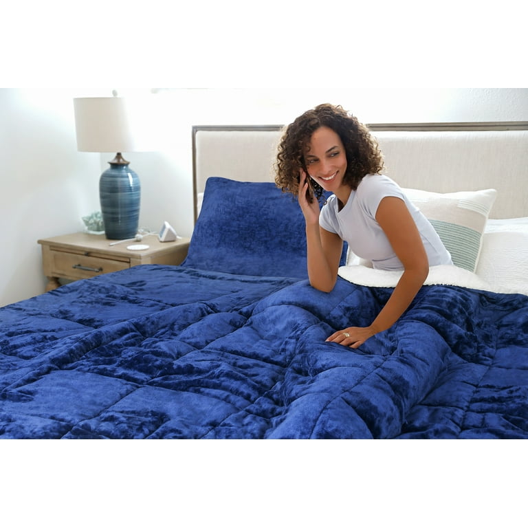 Catalonia King Size Sherpa Comforter Set Ultra soft Reversible