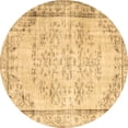 thumbnail image 1 of Ahgly Company Indoor Round Abstract Brown Contemporary Area Rugs, 4' Round, 1 of 4