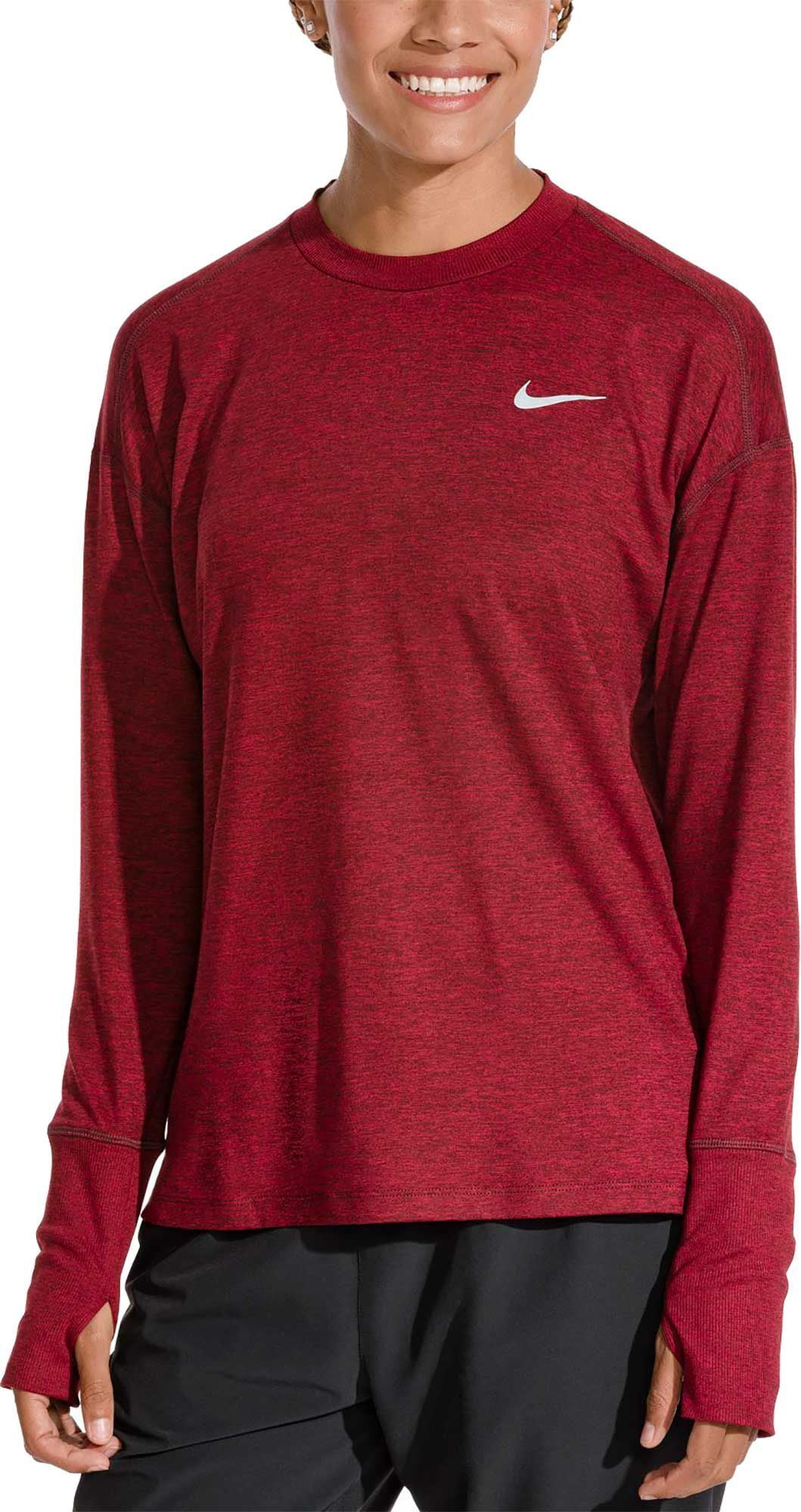 red long sleeve running shirt