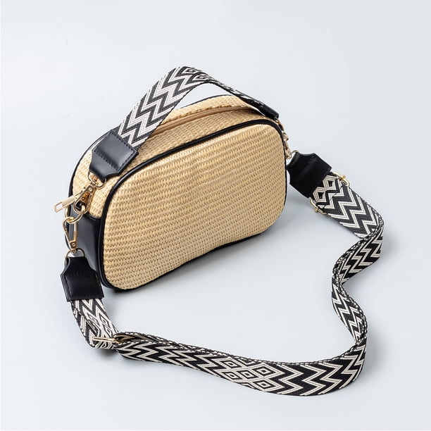 Bolso cruzado simple para mujer, bolso tejido de cuero PU para niñas (estilo dos)