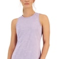 thumbnail image 2 of ID Ideology Women's Essentials Heathered Keyhole Back Tank Top Purple Size Small, 2 of 3