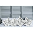 thumbnail image 2 of Ambesonne Butterfly Throw Pillow Cover 4 Pack, Swril Floral Blossom, 20", Black and White, 2 of 5