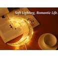 thumbnail image 3 of Jinsinto Decorative Table Lamp, Battery Powered Christmas Moon Desk Lamp, Winding Thread Warm LED Crescent Light, 3 of 5