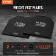 thumbnail image 2 of VEVOR Weight Vest Plates for Strength Training Running Workout 2x14.5 LB Plates, 2 of 9