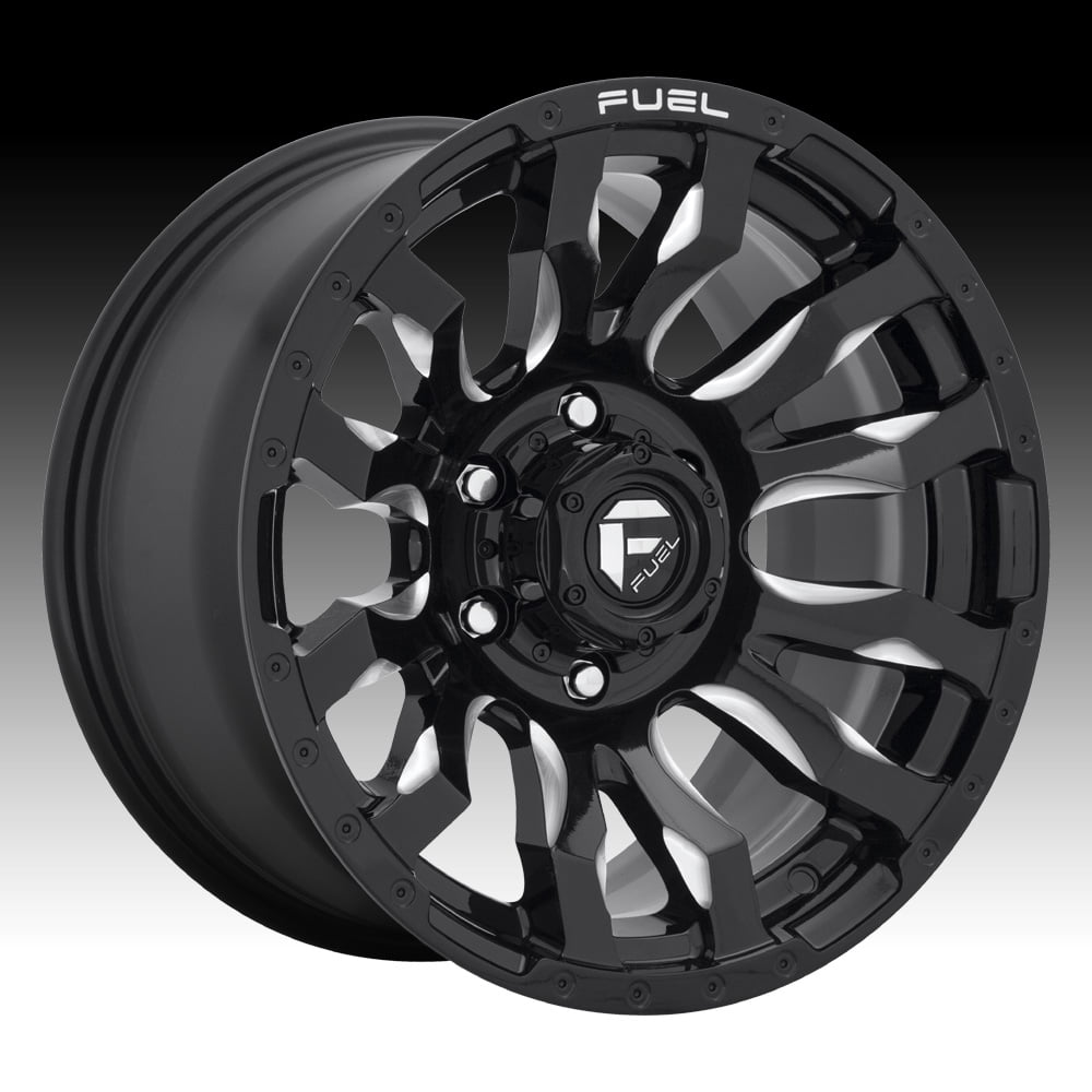 Fuel blitz 20x10 6x139.7 18et 106.10mm gloss black milled wheel