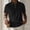 Black, variant on Men's Jacquard Polo Shirt, Fashion Solid-Color Short-Sleeve Button-Collar Top Sky Blue Size L