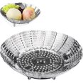 thumbnail image 1 of Vegetable Steamer With Steamer Insert Made Of Stainless Steel, Steamer Insert Foldable Steamer Basket Compatible With Vegetables, Saucepans An, 1 of 3