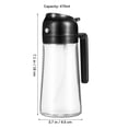 thumbnail image 4 of FELTECHELECTR Oil Dispensers Glass 1Set Spray Pour Oil Dispenser Black 2-in-1 Design, 4 of 6