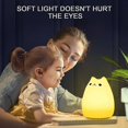 thumbnail image 5 of Luz nocturna para niños, lámpara de noche recargable, Usb, silicona, pingüino, ayuda para dormir, Control táctil, regulable con luz cálida, 5 of 5
