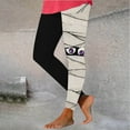 thumbnail image 5 of QATAINLAV Womens 2025 Halloween Costume, Leggings for Women Tummy Control High Waist Sport Pants Funny Graphic Print Jogger Tight Trousers Summer Savings Black XXL, 5 of 7