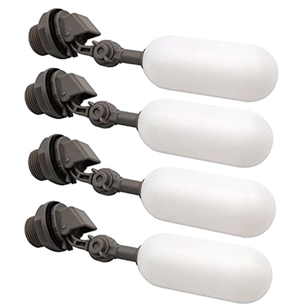 Paquete de 4 VáLvulas Flotador Agua 3/4 Pulgadas con VáLvula Bola Filtro PláStico Brazo Ajustable para Piscina Tanque