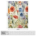 thumbnail image 4 of RUIYC Wildflowers Throw Blanket Colorful Watercolor Flowers Poppy and Chamomile Decorative Soft Warm Cozy Flannel Plush Throws Blankets for Toddler Dog Cat, 4 of 6