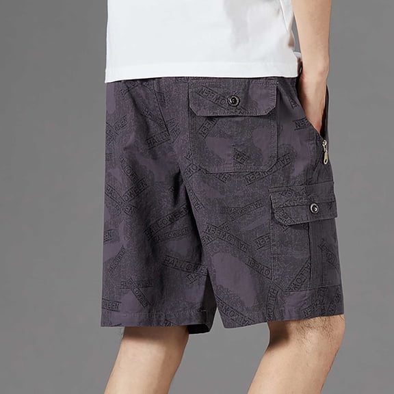 Vedolay Shorts Men's Cargo Shorts Sports Pocket Workwear Casual Loose Shorts Jogging,Dark Gray 3XL