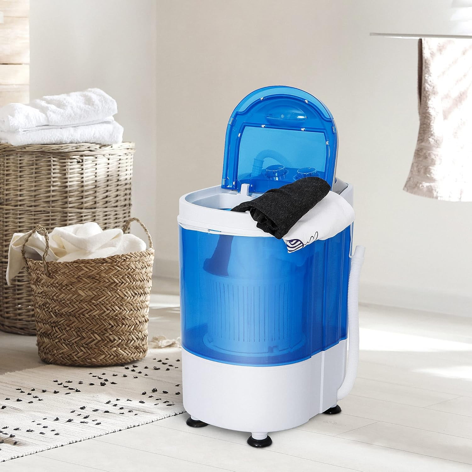 LEMY Portable Washing Machine, 5.7 lbs Capacity Mini Compact Spinner Washer Cloth Laundry for Apartments, Dormitories, RV, Camping