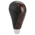 thumbnail image 2 of Knob For Alphard, Compact Design Gear Shifter, Reasonable Thickness Reliable Quality For Car Maintenance Worker Driver Sports Car Yellow Peach Wood + Black Leather, 2 of 8